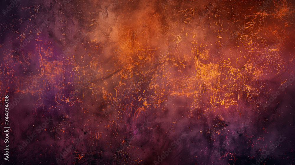 A vintage-inspired abstract background featuring a rich gradient of dark orange, brown