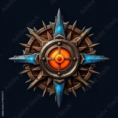 Cartoon style compass