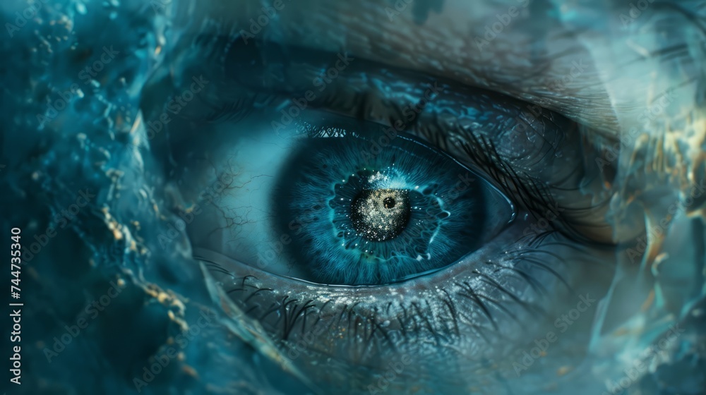 Captivating global vision: stunning adobe stock image of an eye gazing upon the world, perfect for visionary concepts and global perspectives