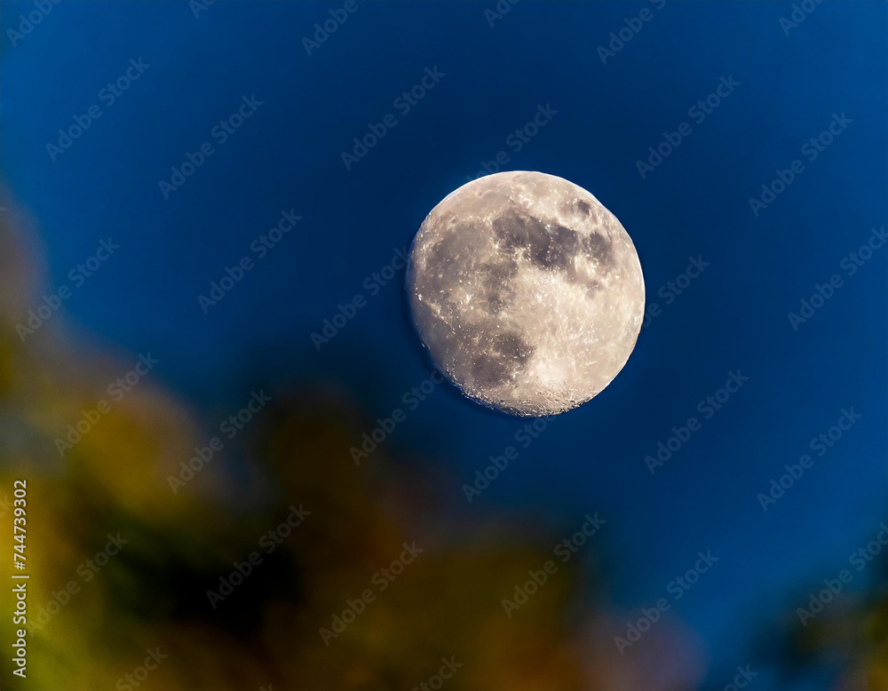 Breathtaking shot of the new moon