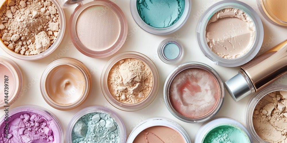 pigments top view pigments top view