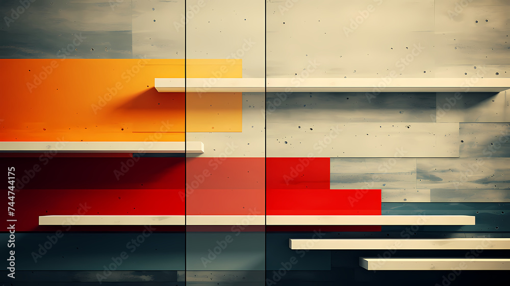 Obraz premium Abstract rendering checkered lines wallpaper background
