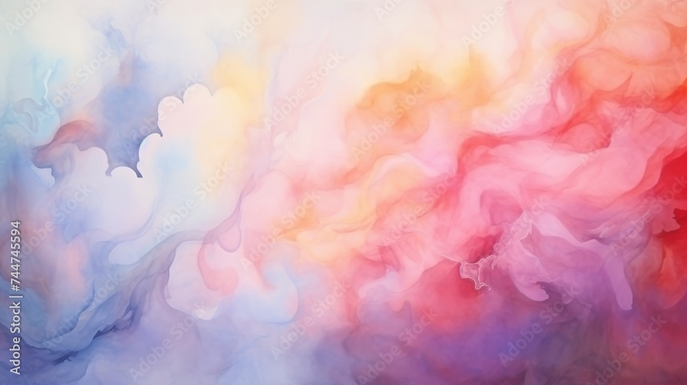 Hand painted watercolor background with smoke shape, Abstract watercolor background. Can be used for wallpapers, web page backgrounds, surface textures.