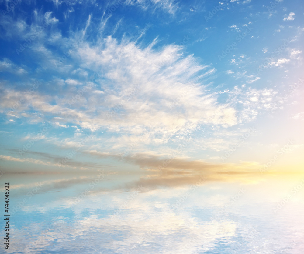 Sky background on sunset.