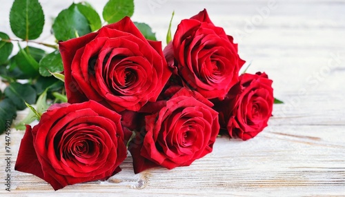 flowers red roses on a white background with space for text