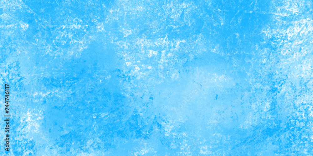 Blue stucco wall background sparkling ice texture. rough abstract wall texture decorated in blue.