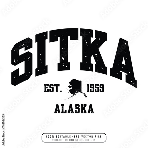 Sitka text effect vector. Editable college t-shirt design printable text effect vector photo