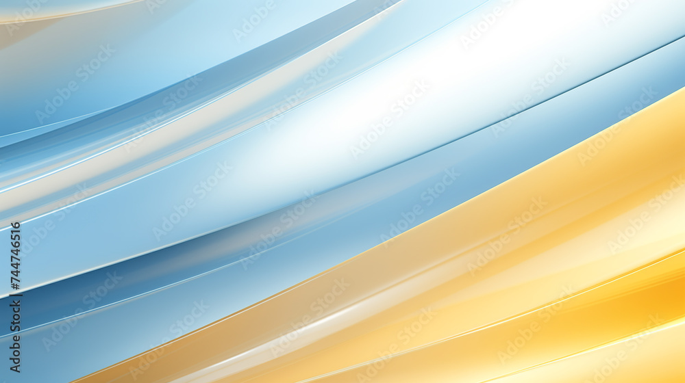 Fototapeta premium Abstract yellow and blue gradient texture background with smooth waves