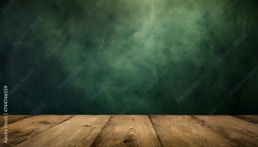 painted studio background portrait backdrop dark green texture - obrazy, fototapety, plakaty 