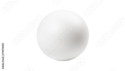 white sphere on transparent background.