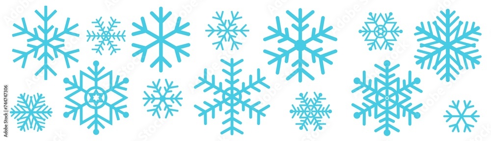 Set of snowflakes isolated on white background Set of snowflakes isolated on white background