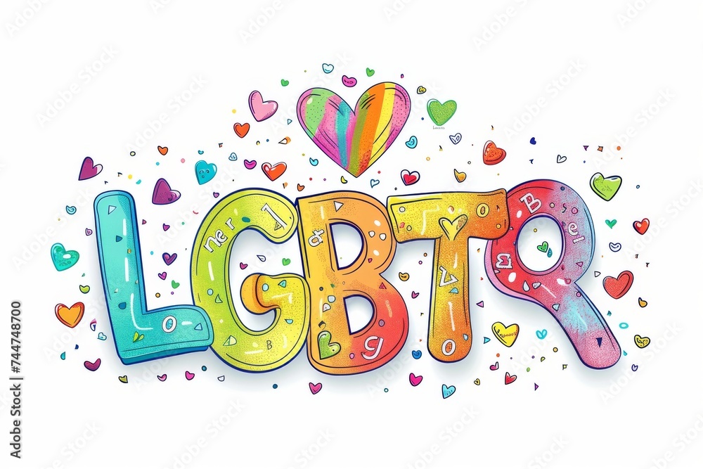 Fototapeta premium LGBTQ Pride security. Rainbow diversity assessment colorful st. patrick's blue diversity Flag. Gradient motley colored may green LGBT rights parade festival maroon diverse gender illustration