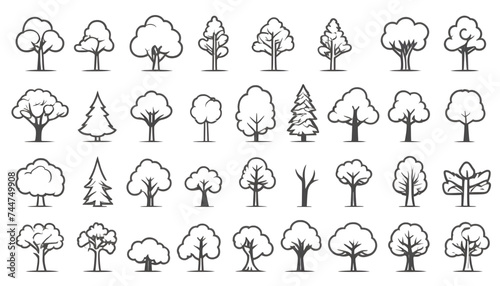 set of icons of trees © Juli