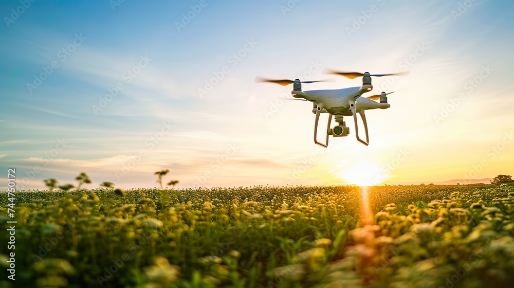 Agricultural drones for precision farming aerial view of a tech empowered farm Agricultural drones for precision farming aerial view of a tech empowered farm
