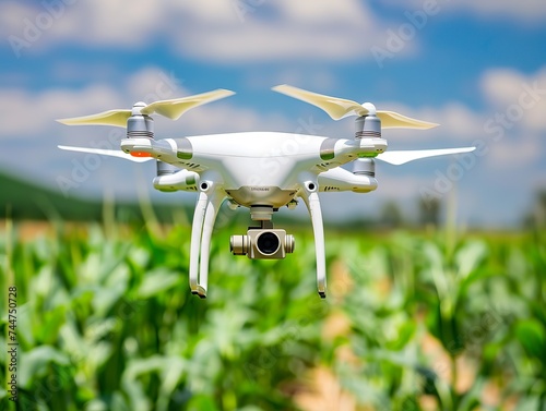 Field scouting drones monitoring pest activity precision agriculture for crop health photo