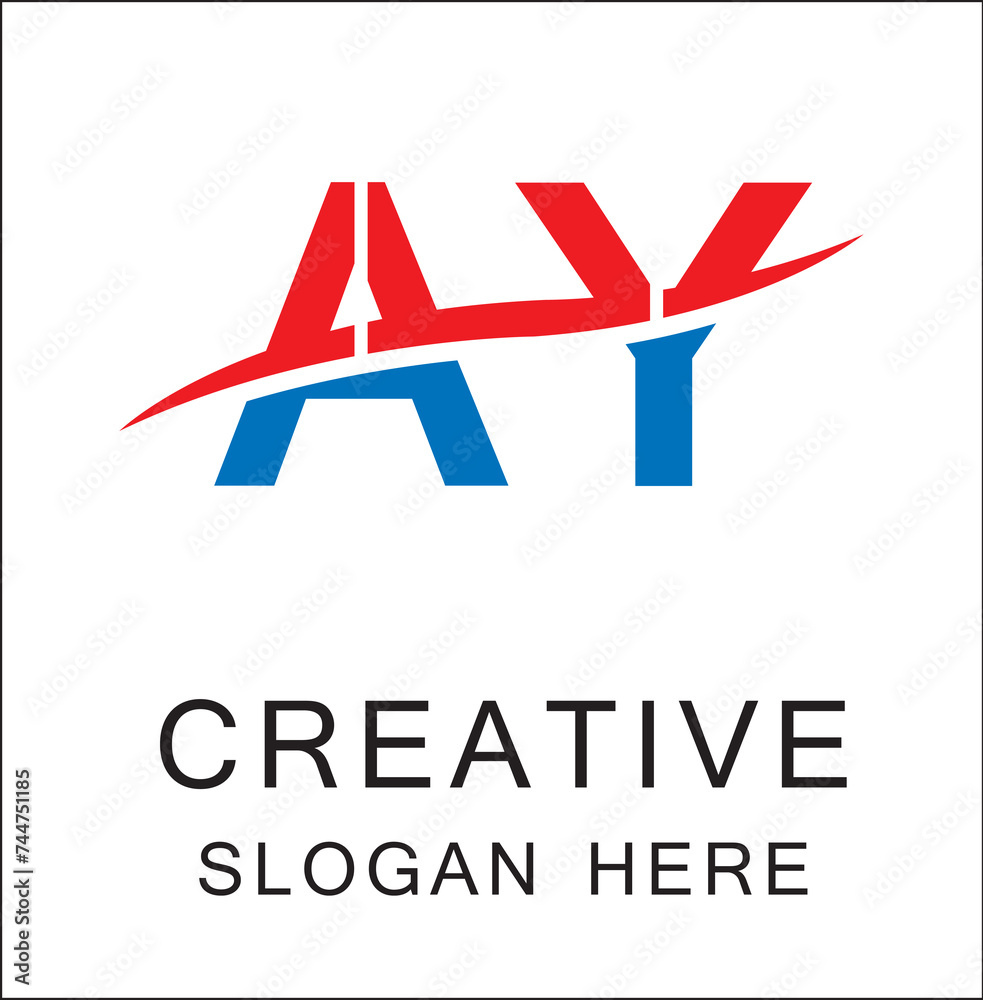 AY Illustration Letter Initial Logo Design Vector AY Illustration Letter Initial Logo Design Vector