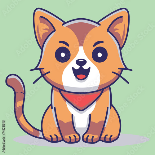 cute cat animal  drawing cartoon illustration