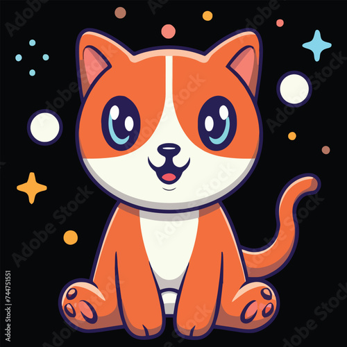 cute cat animal  drawing cartoon illustration