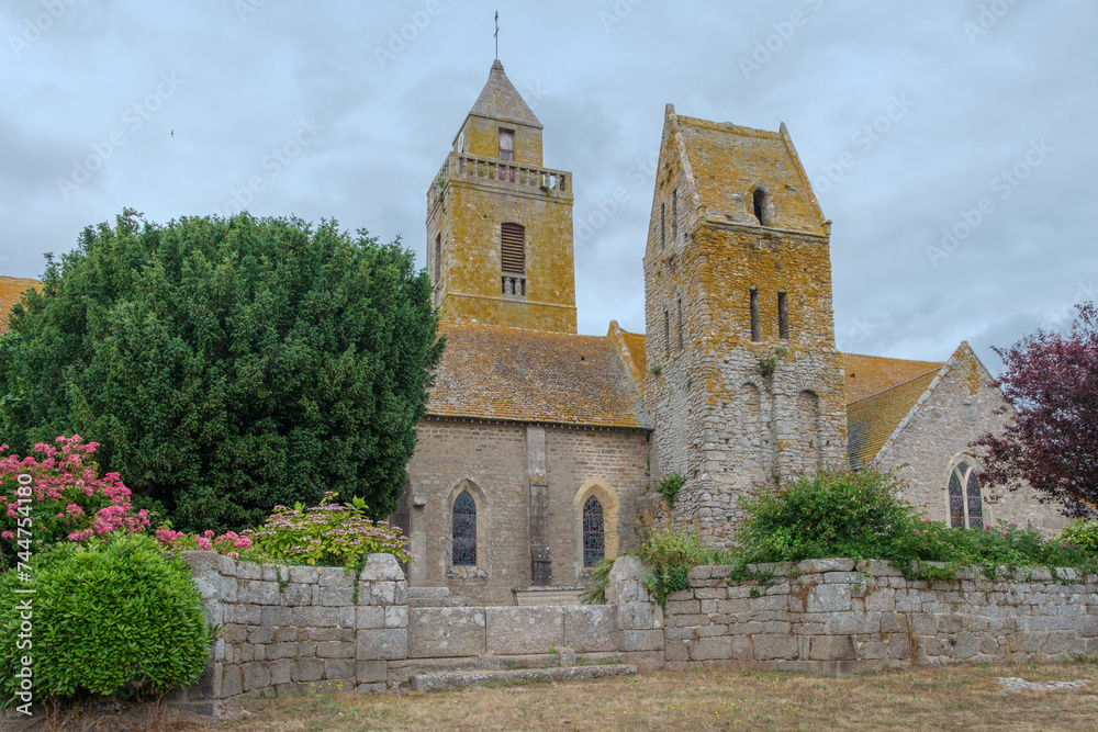 old church of Saint Pierre in Catteville-le-Phare, Normandy, France