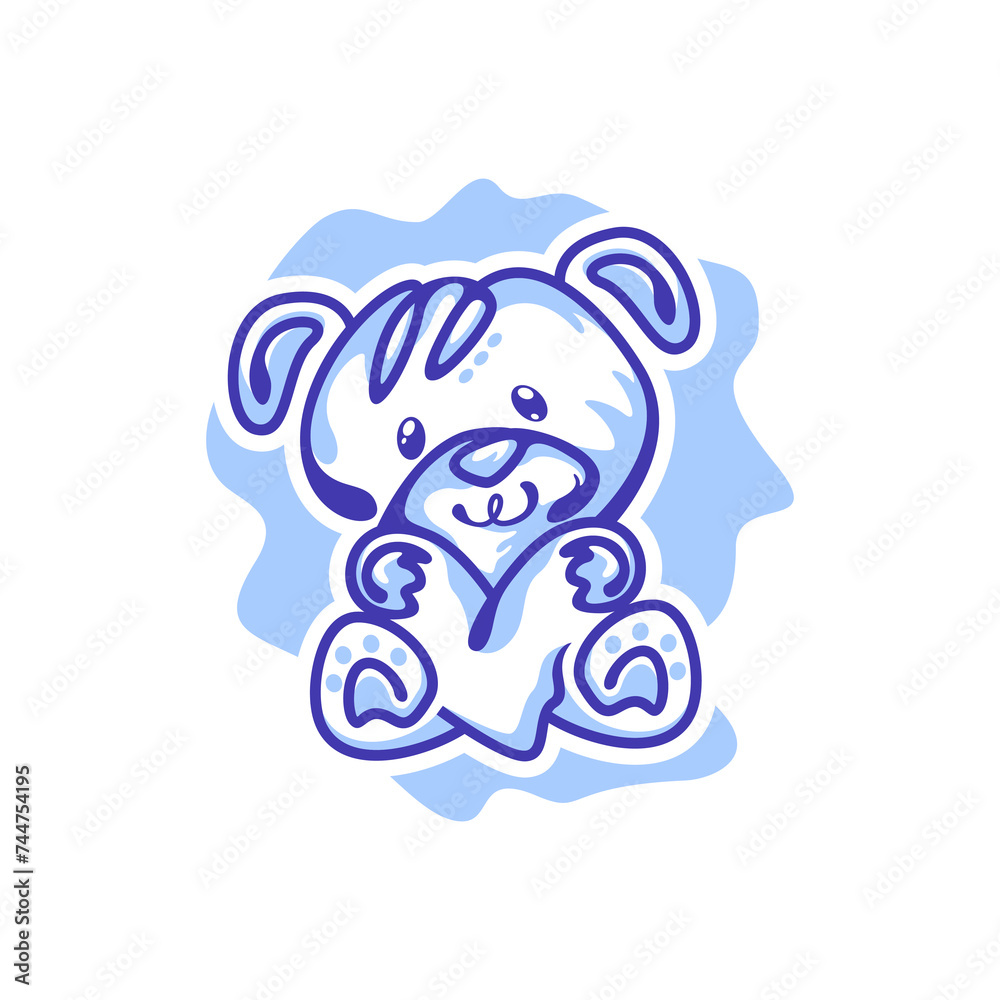 cute bear with heart cute bear with heart