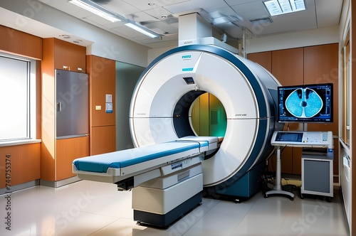 Magnetic resonance tomography machine in the hospital.