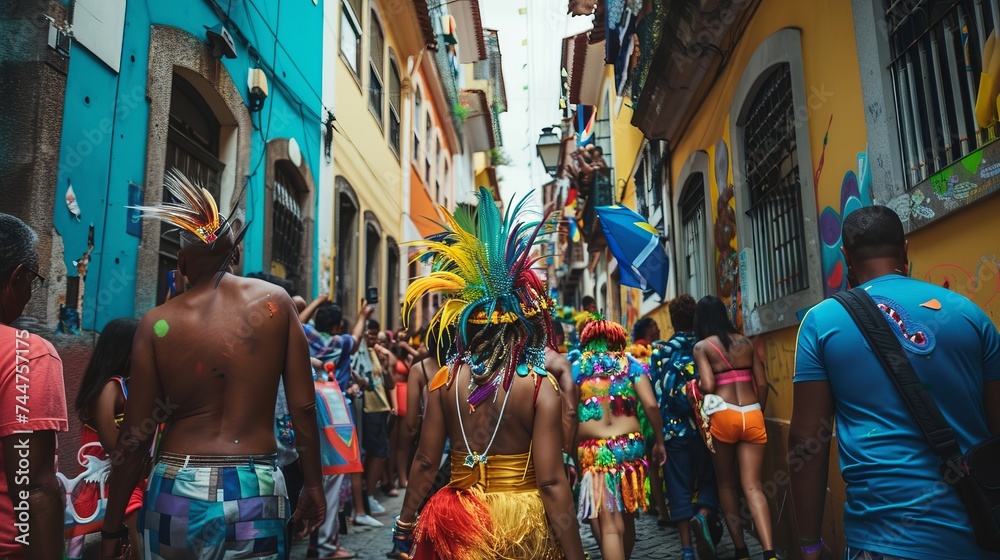 Fototapeta premium The Colorful Streets of Carnival