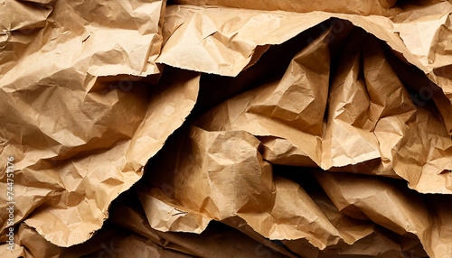 Crumpled cardboard texture. Can be used as background.