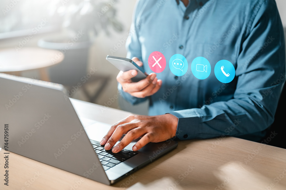 smartphone, mobile, call, communication, phone, online, application, chat, connection, interface. businessman using smartphone with virtual dial padle for application notification alert concept. smartphone, mobile, call, communication, phone, online, application, chat, connection, interface. businessman using smartphone with virtual dial padle for application notification alert concept.