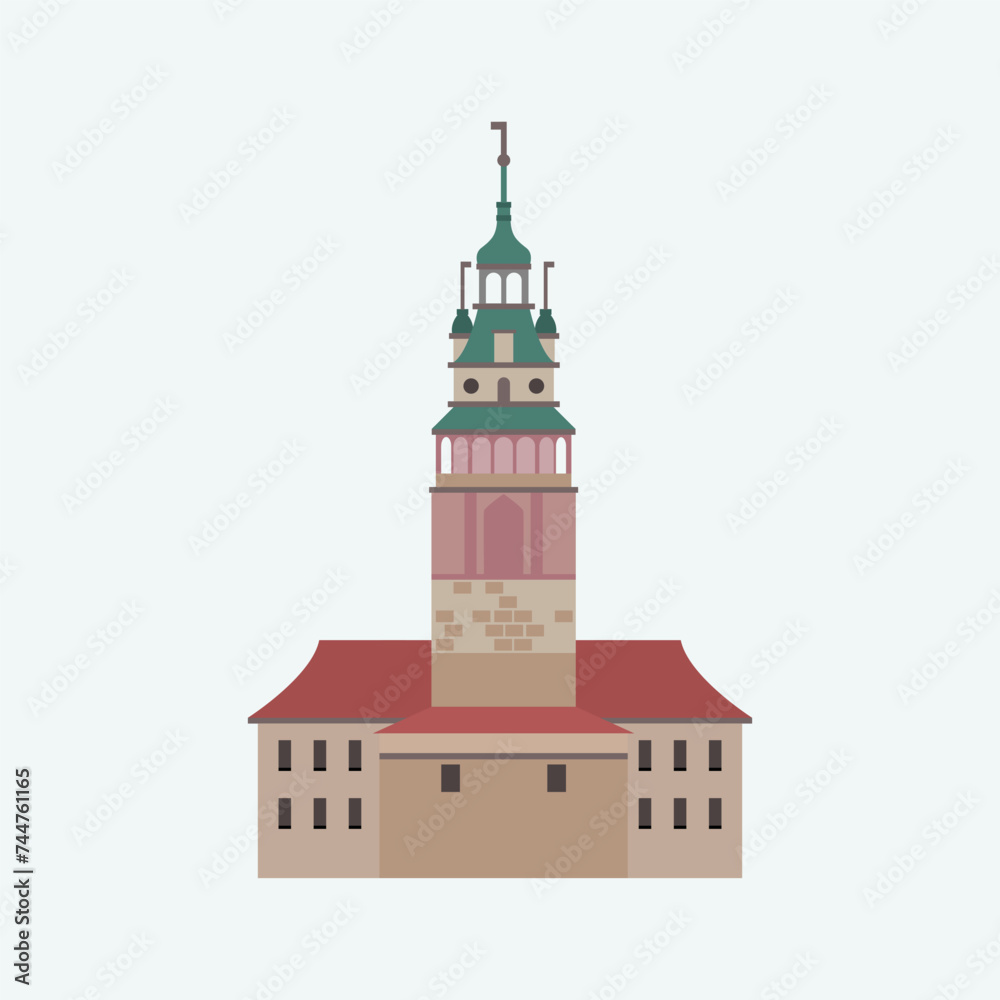 Czech Krumlov Castle, Tower. Czech Krumlov Castle, Tower.