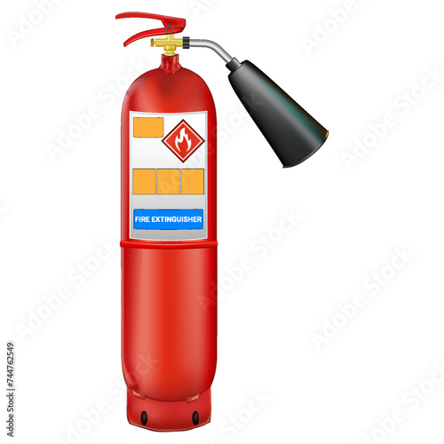 Fire extinguisher isolated on white background. Vector illustration
