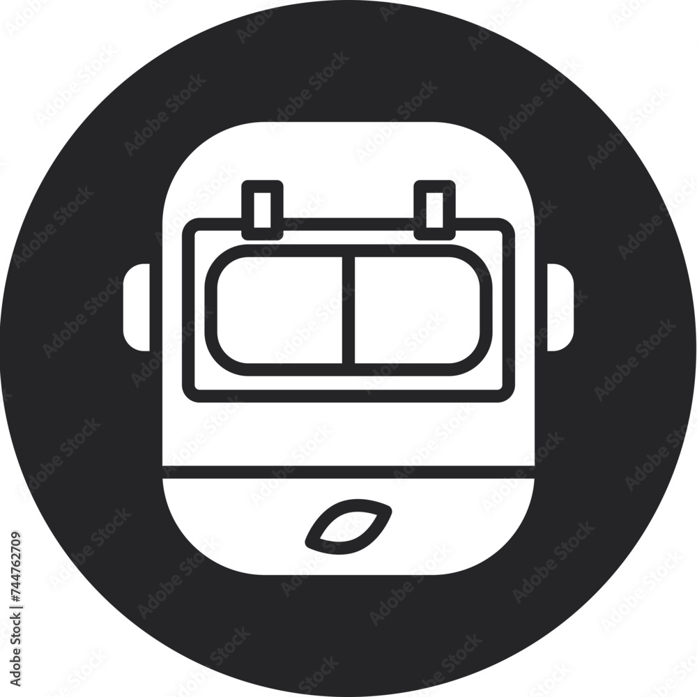 Welding Mask Glyph Circle Icon Welding Mask Glyph Circle Icon