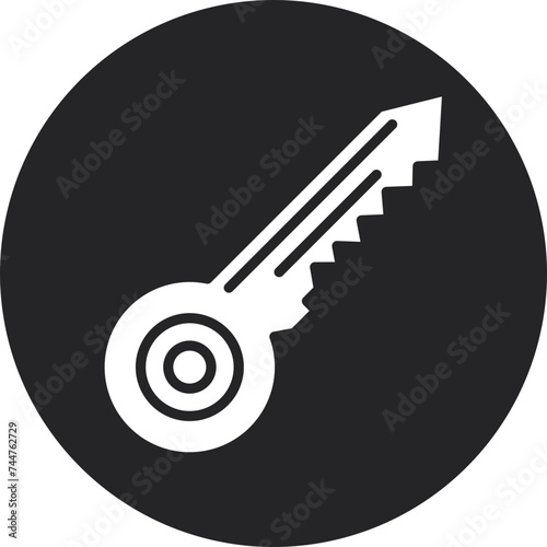 Key Glyph Circle Icon