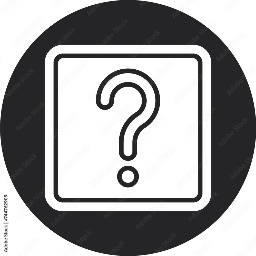 Question Mark Glyph Circle Icon Question Mark Glyph Circle Icon
