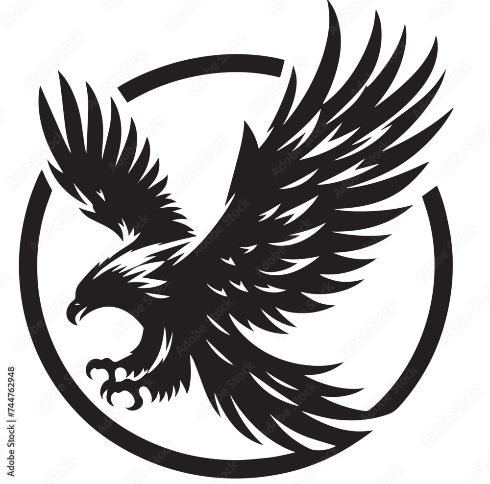 Obraz premium eagle silhouetee