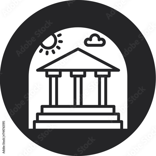 Dome Glyph Circle Icon