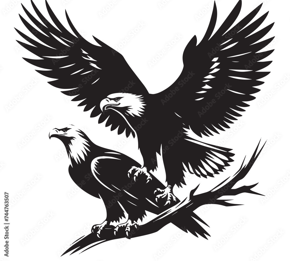 Fototapeta premium eagle silhouetee