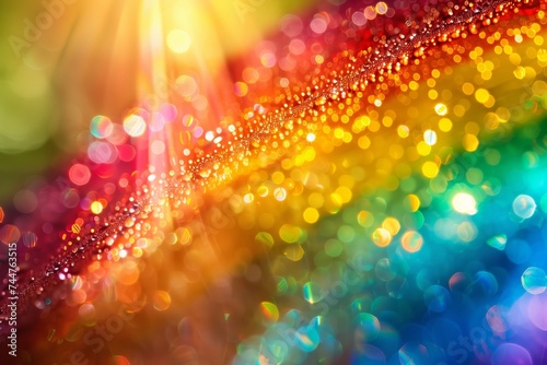 abstract rainbow background with bokeh