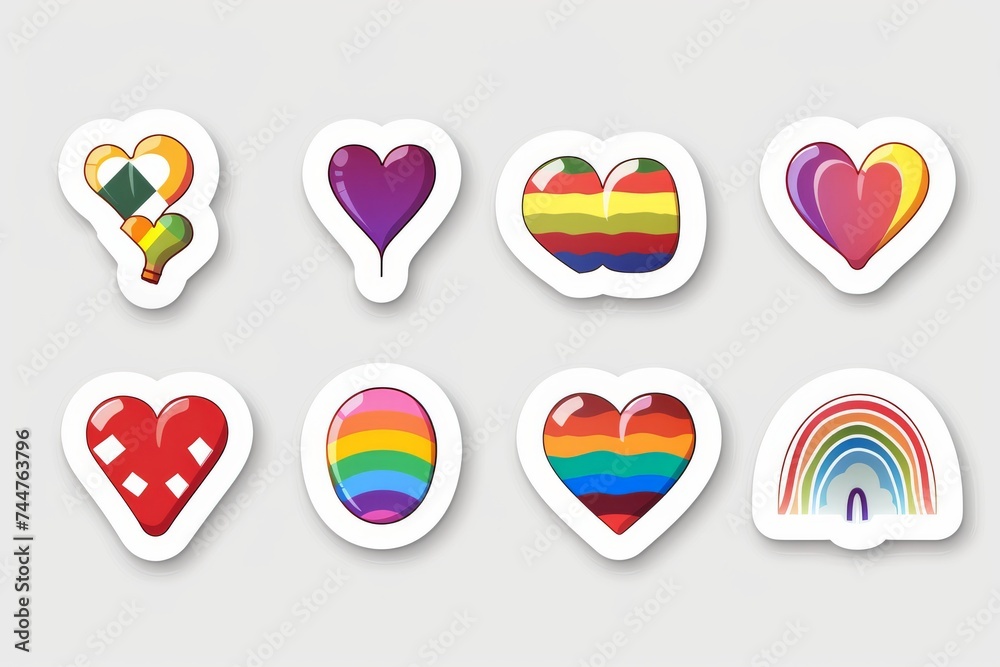 LGBTQ Pride libramasculine. Rainbow botanical illustration colorful photography diversity Flag. Gradient motley colored novice LGBT rights parade festival eggplant diverse gender illustration