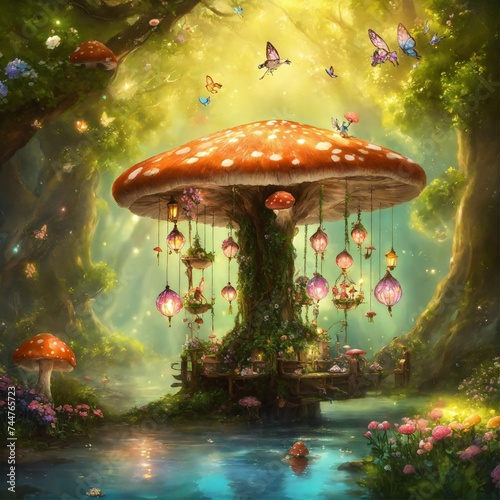 magic mushroom in the forest © Imran