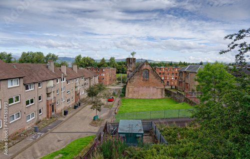 Council flats in poor housing estate with many social welfare issues at Torry in Aberdeen