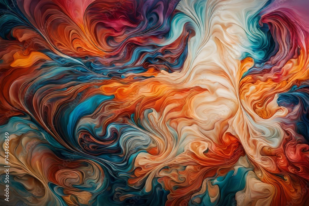 A mesmerizing image featuring the smooth blend of colorful liquids on a contemporary canvas, enhanced by artistic flower motifs against a clean background A mesmerizing image featuring the smooth blend of colorful liquids on a contemporary canvas, enhanced by artistic flower motifs against a clean background