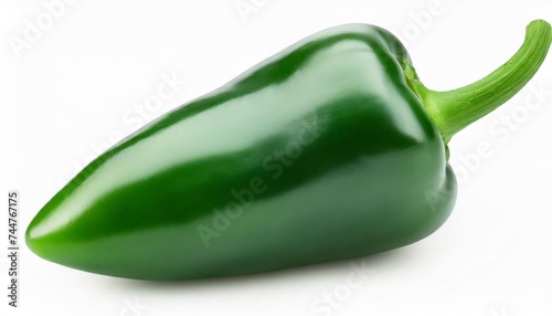 jalapeno pepper isolated on white background green chili pepper with clipping path and full depth of field