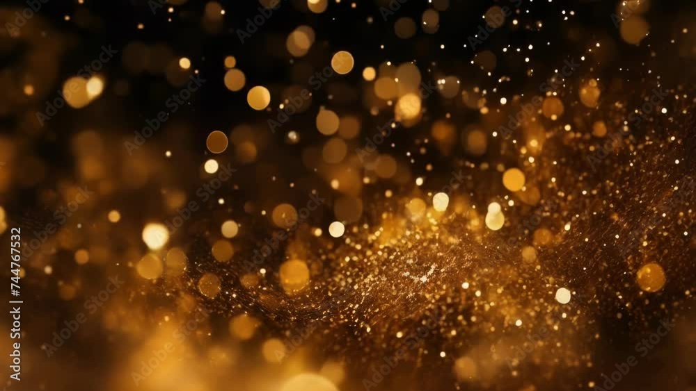A close up shot of a shimmering gold glitter background. Perfect for adding a touch of glamour to any design. A close up shot of a shimmering gold glitter background. Perfect for adding a touch of glamour to any design.