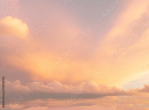 Cloudy pink pastel sky