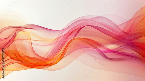 Colorful smooth wavy lines create a dynamic wave background suitable for presentations in fashion or business contexts. © shaiq
