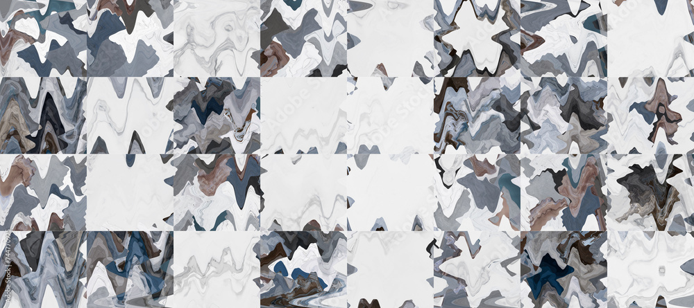 Seamless patchwork pattern with beautiful pattern ornaments in natural style. Print for fabric. Interior design
