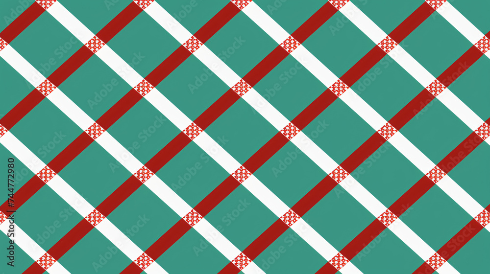 Christmas Argyle striped seamless pattern background