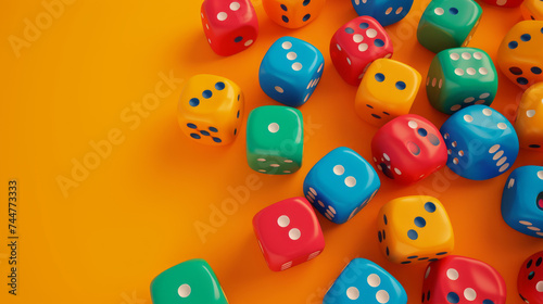 Colorful background. April fool s day background. April fool font per dice background. 