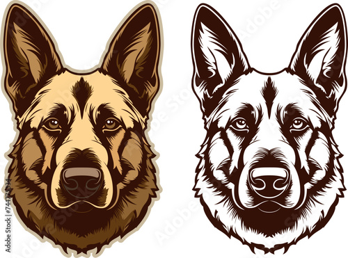 German Shepherd Dog Head