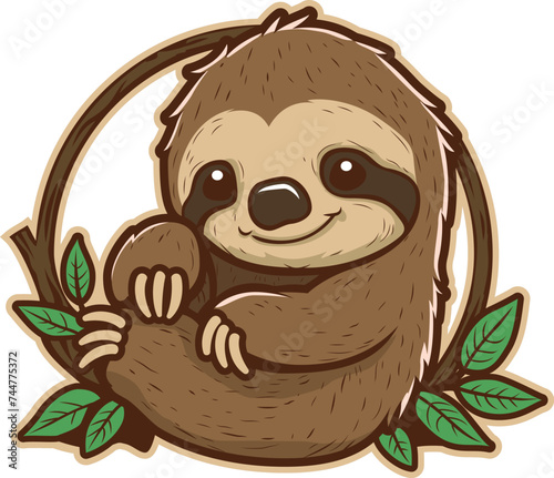 Three Toed Sloth Left Facing